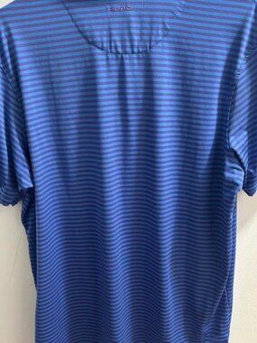 HEAD GOLF Mens Blue Stripe Short‎ Sleeve Polo Shirt Size Medium